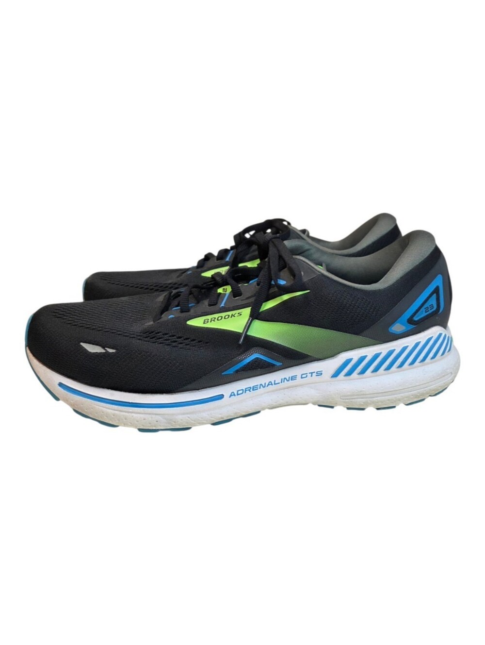 Brooks Adrenaline GTS 23 Men’s Running Shoes – Size 12.5 Wide (2E) – Black/Green